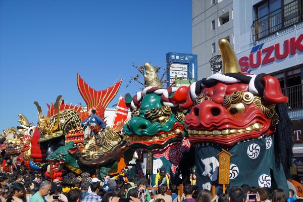 旅karatsu 唐津観光協会 唐津くんち曳山特別巡行 祝賀奉曳