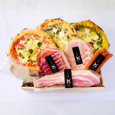 ナポリ風石窯ピザと熟成ハムセット　4名様